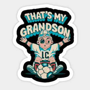 That's My Grandson Out There Funny Football Women Grandma Sticker